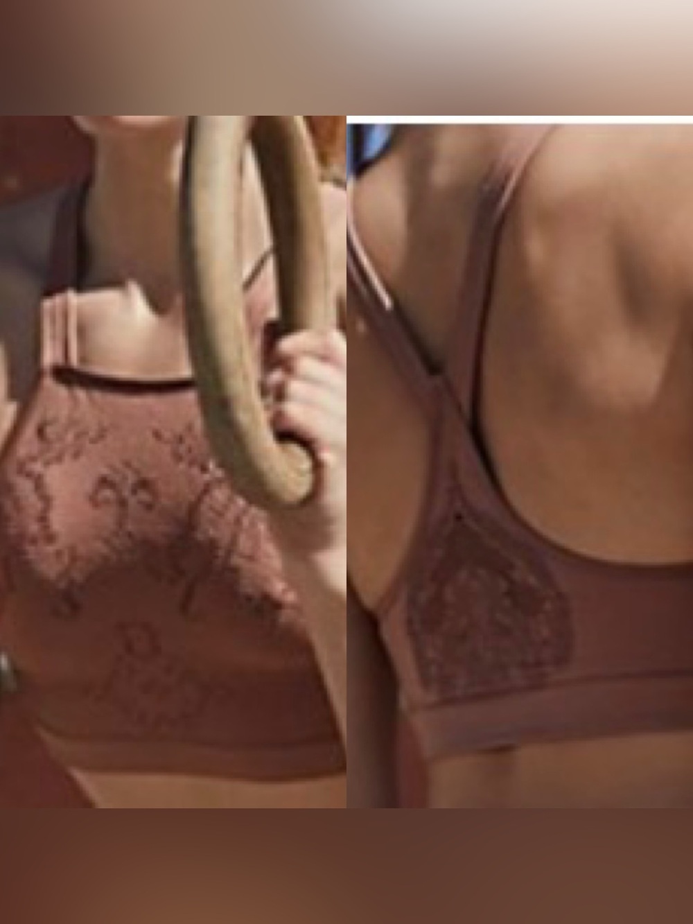 FP Movement Seamless Nikki Femme Sports Bra in Berry Brown. XS/S